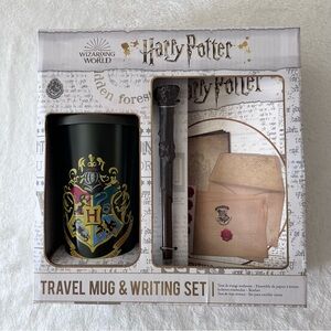 Harry Potter Wizarding World Travel Mug Wand Pen Letter Writing Gift Set